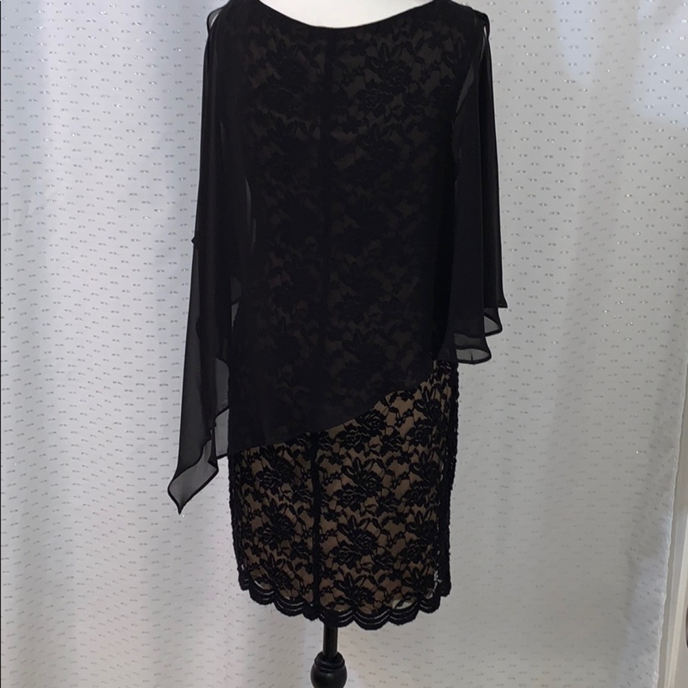 🌟Host Pick✨Connected Lace & Chiffon Popover Dress - Picture 3 of 10